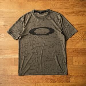 Oakley Mens Ellipse Hidden Logo Casual T-Shirt Olive Green Size S Sports Summer‎